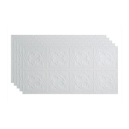 Acoustic Ceiling Products Fasade Regalia - 48-3/8" x 24-3/8" PVC Glue Up Tile in Matte White - PG7701 PG7701